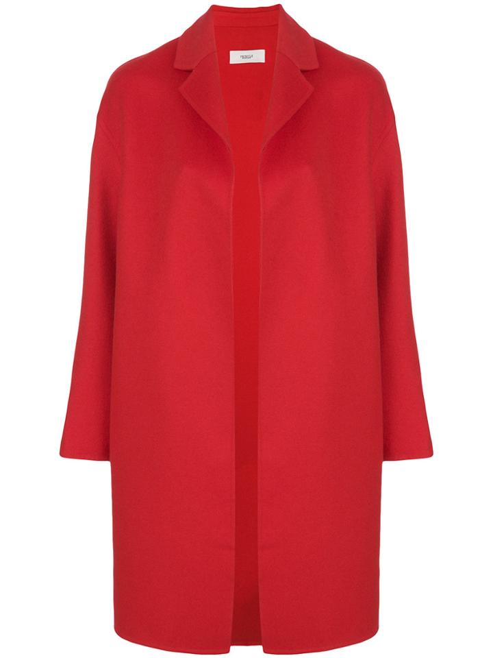 Pringle Of Scotland Single Breasted Boxy Coat - Red