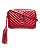 Saint Laurent Red Lou Quilted Leather Shoulder Bag