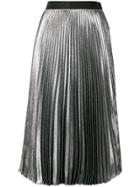 Christopher Kane Dna Lame Pleated Skirt - Metallic