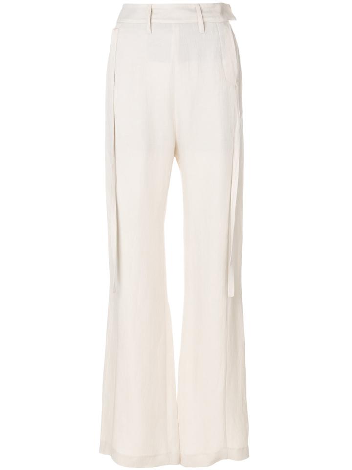 Ann Demeulemeester High Waist Trousers - Nude & Neutrals