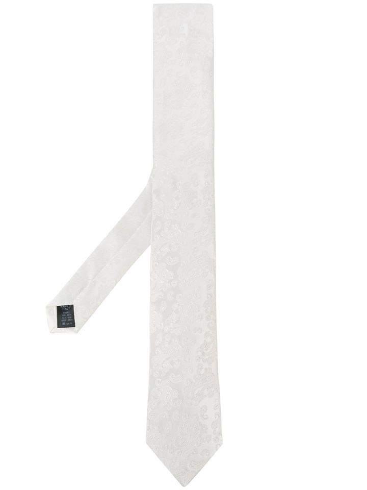 Dolce & Gabbana Slim Damask Tie - Nude & Neutrals