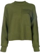 Jil Sander Navy Pocket Jumper - Green
