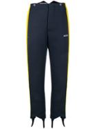 Off-white Cropped Side Stripe Trousers - Blue
