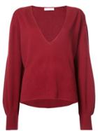 Ryan Roche V-neck Sweater - Red