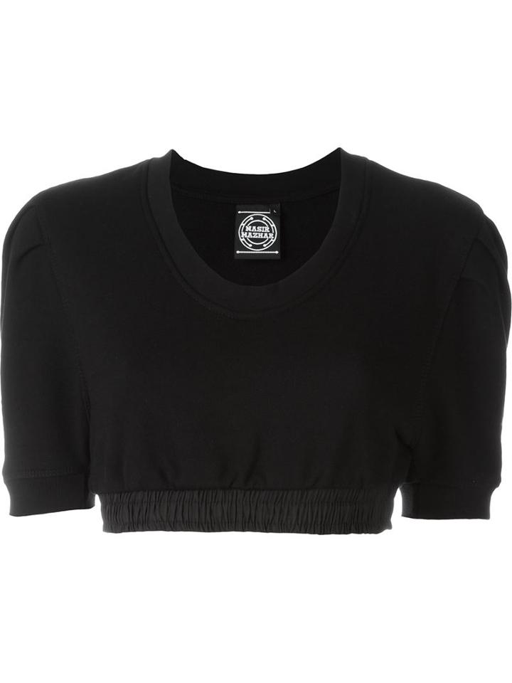 Nasir Mazhar Puff Sleeve Crop Top