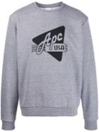 A.p.c. Printed Cotton Sweater - Grey