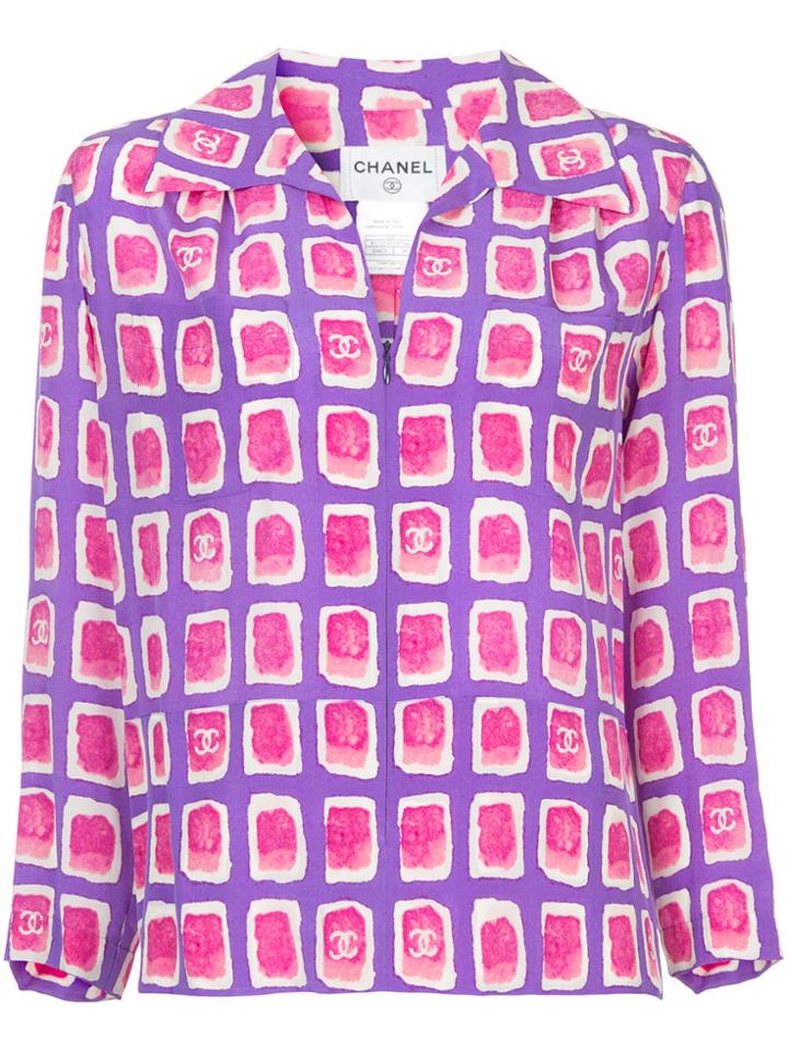 Chanel Vintage Cc Logos Long Sleeve Shirts - Pink & Purple