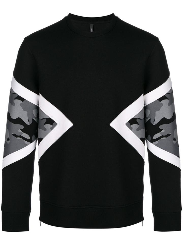 Neil Barrett Camouflage Panel Sweatshirt - Black