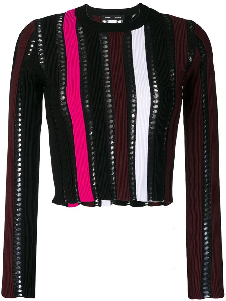 Proenza Schouler Cropped Knit Top - Black
