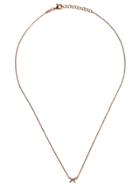 As29 18kt Rose Gold Mini Charm Bow Diamond Necklace