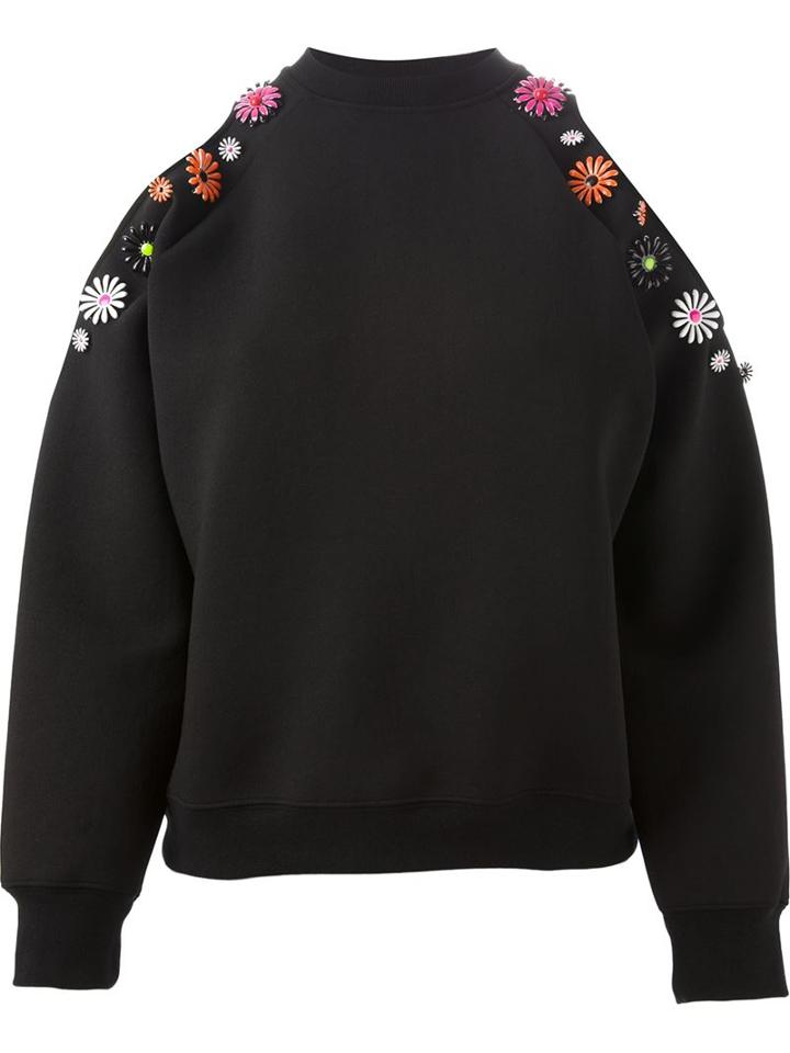 Christopher Kane Off Shoulder Daisy Sweatshirt