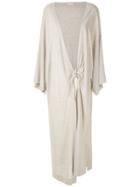 Osklen Rustic Raw Maxi Cardigan - Neutrals