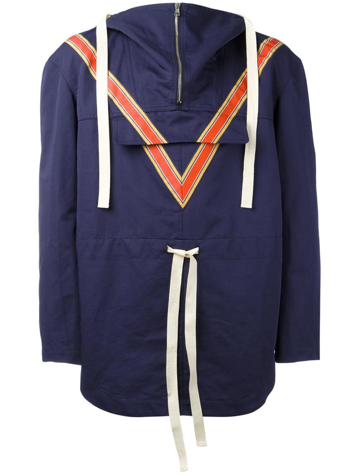 Stella Mccartney - Pullover Parka - Men - Cotton/linen/flax - 50, Blue, Cotton/linen/flax