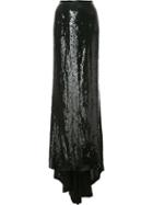 Carolina Herrera Sequin Fishtail Skirt, Women's, Size: 10, Black, Sequin/silk