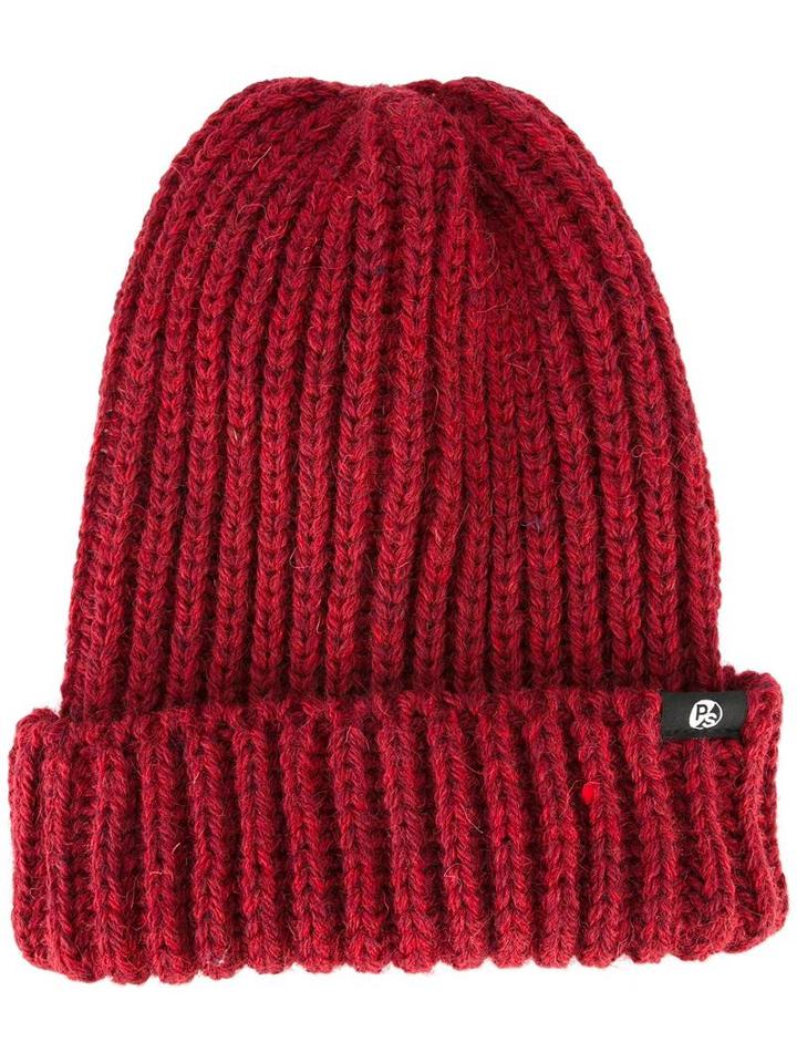 Ps By Paul Smith Chunky Knit Beanie, Men's, Red, Wool