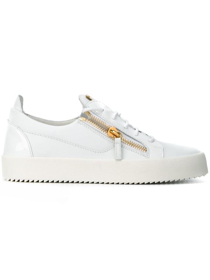 Giuseppe Zanotti Design Frankie Low-top Sneakers, Men's, Size: 45, White, Rubber/leather
