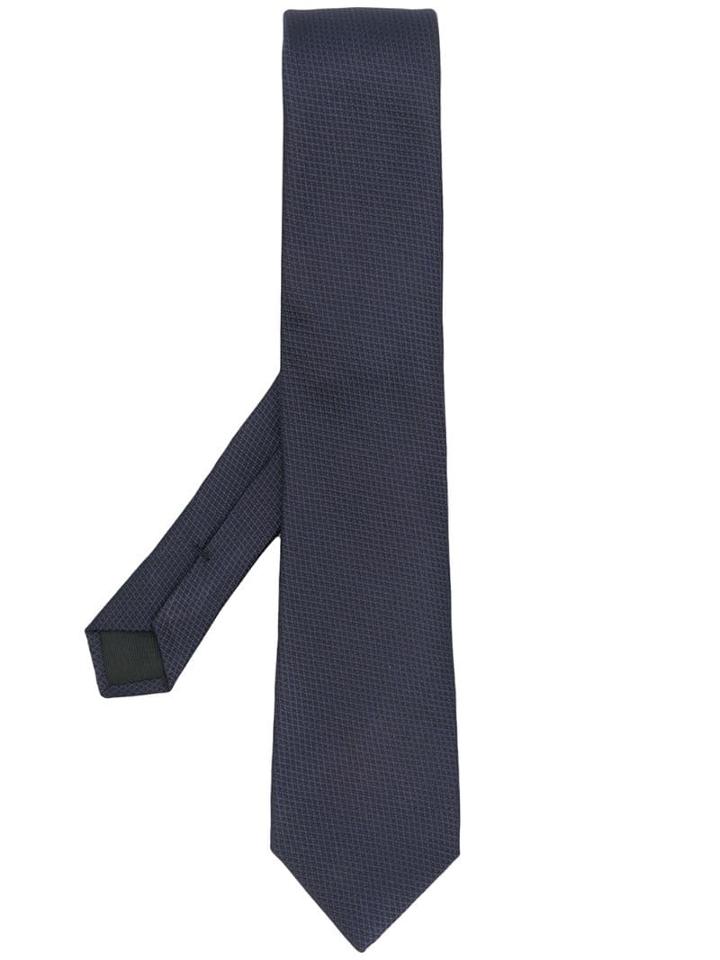 Boss Hugo Boss Check Patterned Tie - Blue