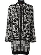 I'm Isola Marras Multi Print Cardi-coat, Women's, Size: Medium, Black, Polypropylene/virgin Wool