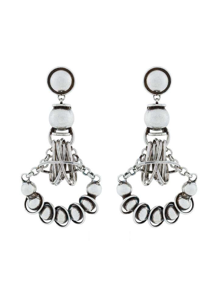 Dannijo Ajax Circular Pendant Earrings - Metallic