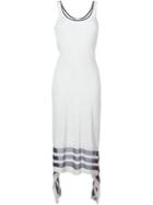 Y-3 Asymmetric Hem Knit Dress, Women's, Size: Small, White, Cotton/polyamide