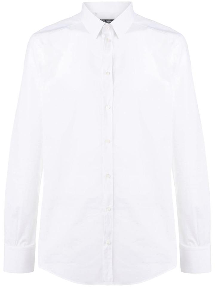 Dolce & Gabbana Polka-dot Embroidered Shirt - White