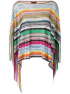 Missoni Multicoloured Striped Poncho - Green