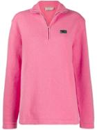 Maison Kitsuné Zip Front Jumper - Pink