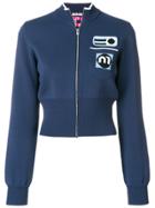Miu Miu Logo Knit Jacket - Blue