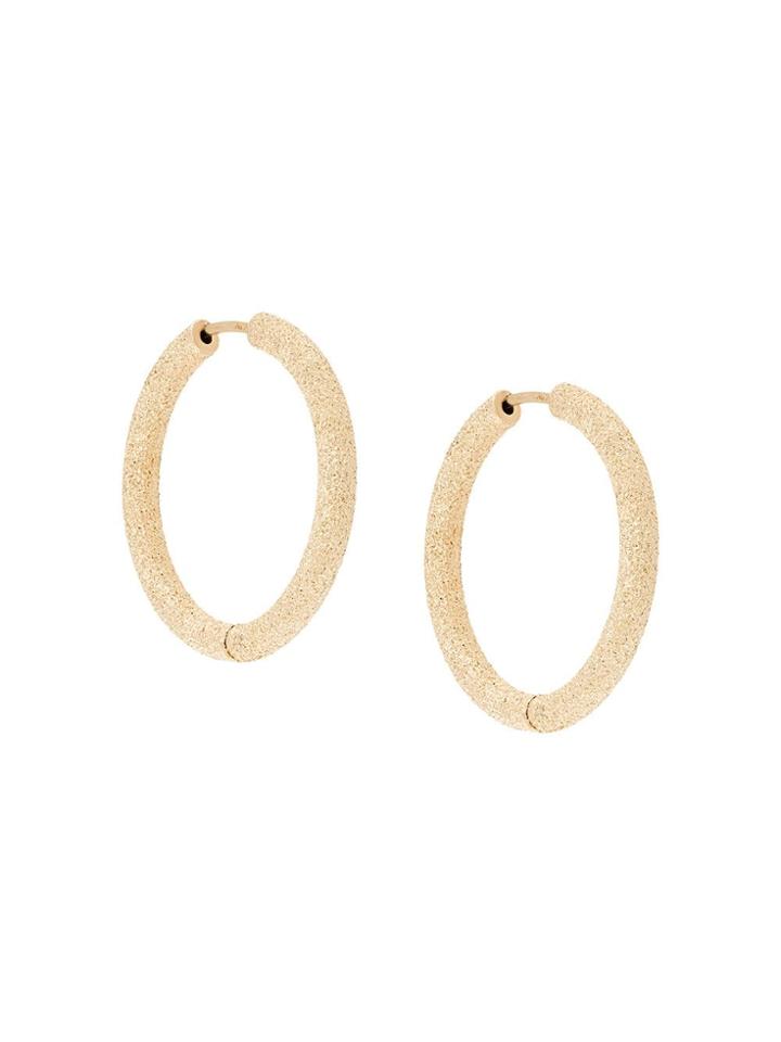 Carolina Bucci Florentine Finish Small Thick Round Hoop Earrings -