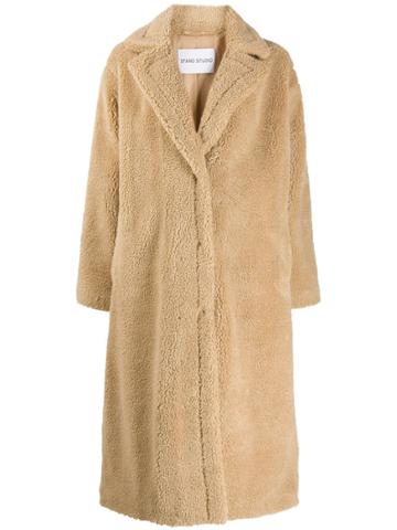 Stand Studio Shearling Coat - Neutrals