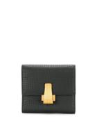 Bottega Veneta Textured Foldover Wallet - Black