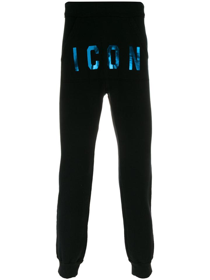 Dsquared2 Icon Print Joggers - Black