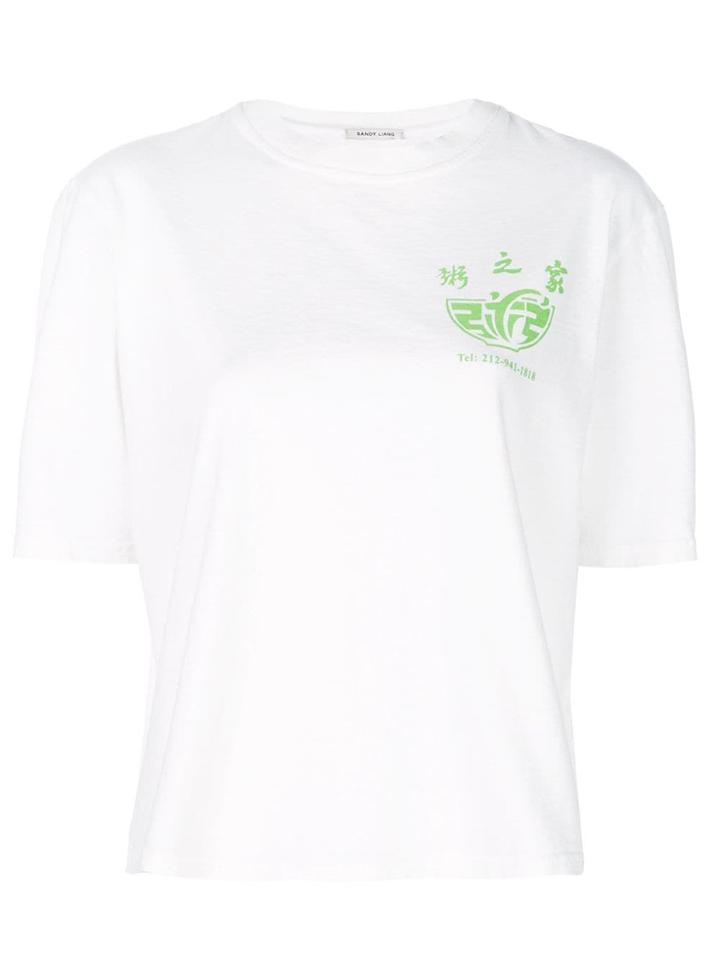 Sandy Liang Round Neck T-shirt - White