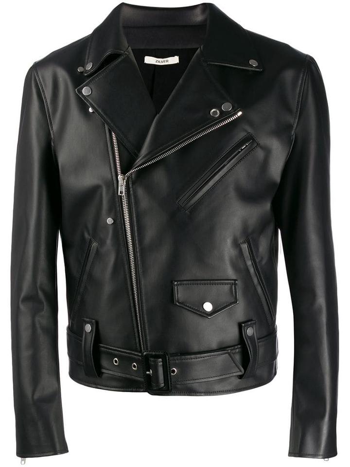 Zilver Jacket In Apple Leather - Black