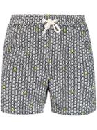 Mc2 Saint Barth Skull Pattern Swimming Shorts - Black