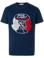 Moncler Logo Print T-shirt - Blue
