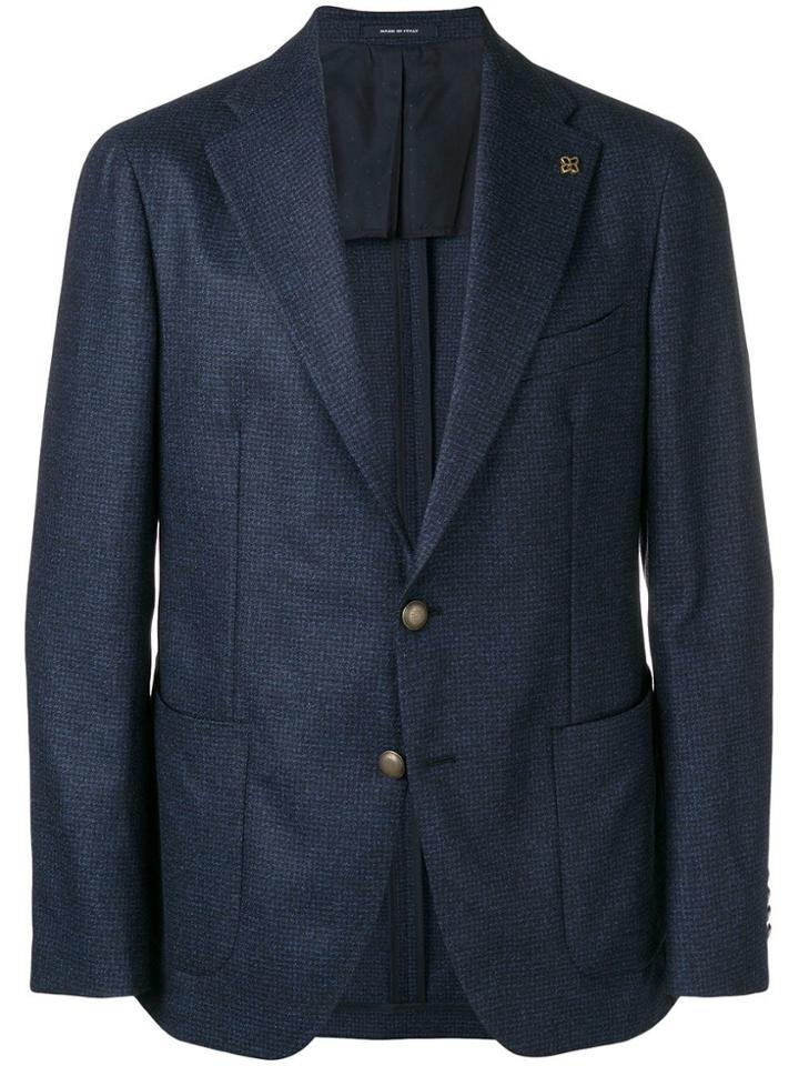 Tagliatore Micro Check Blazer - Blue