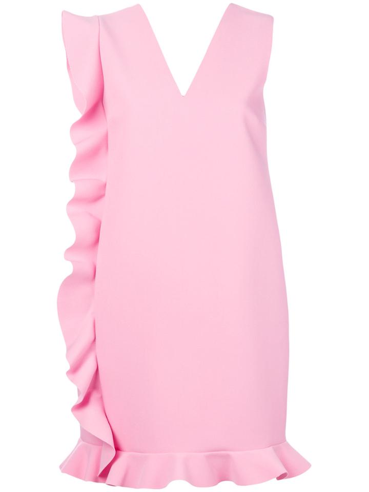 Msgm Ruched Dress - Pink & Purple