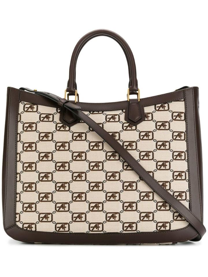 Alberta Ferretti Large Tote Bag - Neutrals