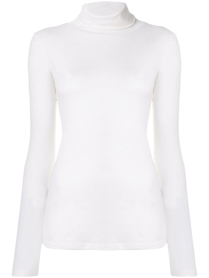Majestic Filatures Roll Neck Long Sleeved T-shirt - White