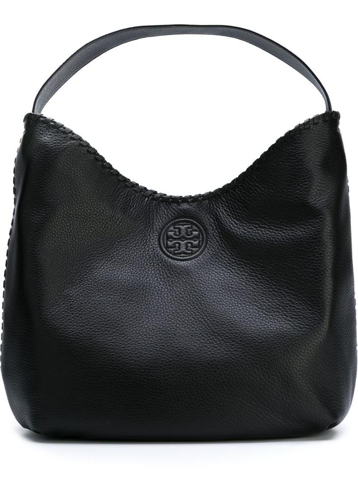 Tory Burch Marion Hobo Tote, Women's, Black, Leather