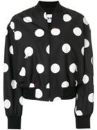 Msgm Polka Dot Bomber Jacket - Black