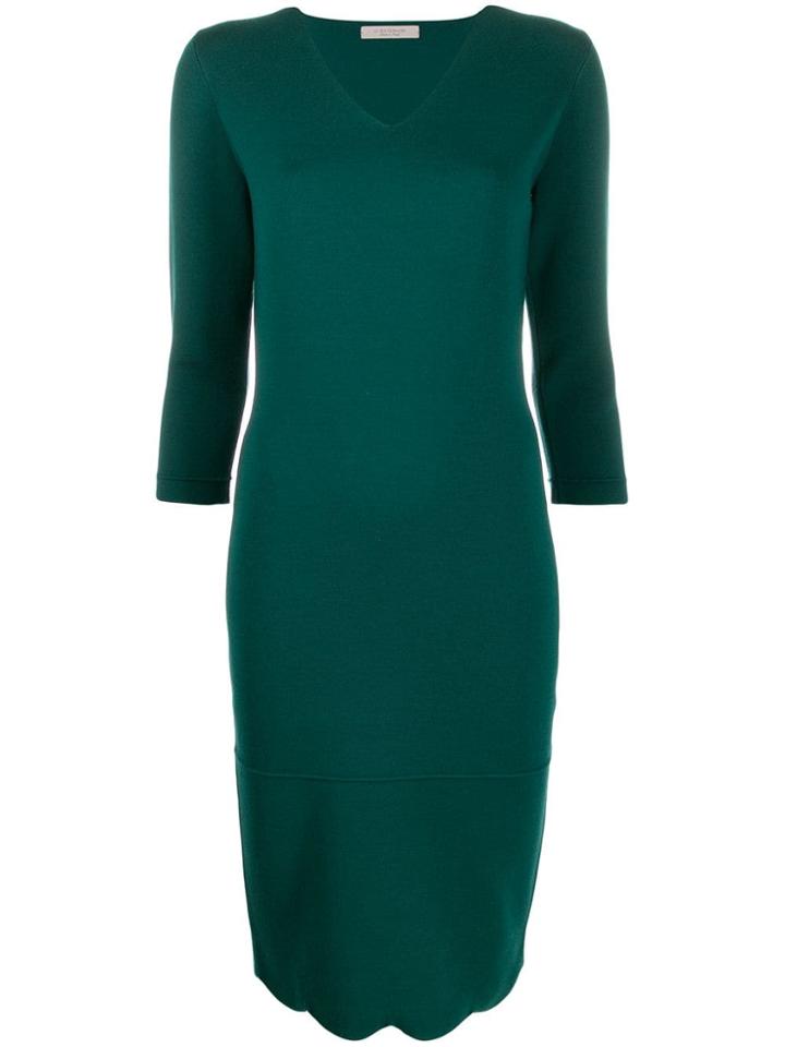 D.exterior Fitted Knit Dress - Green