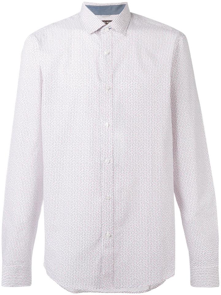 Michael Kors Printed Shirt, Men's, Size: Medium, White, Cotton