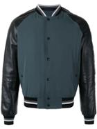 Lanvin Piped Sleeve Bomber Jacket - Green