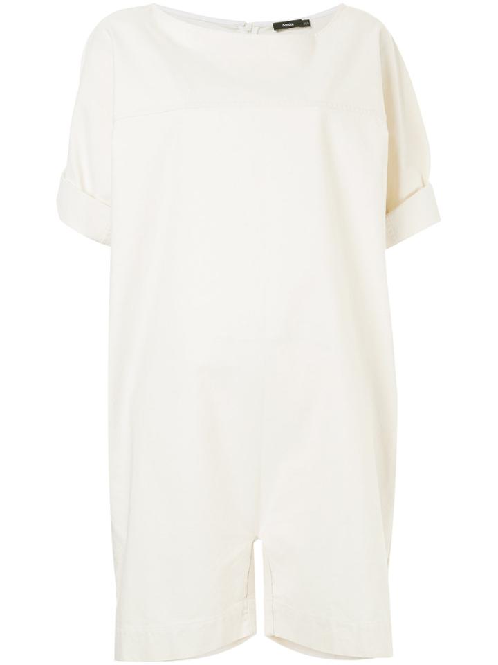 Bassike Loose Fit Playsuit - White
