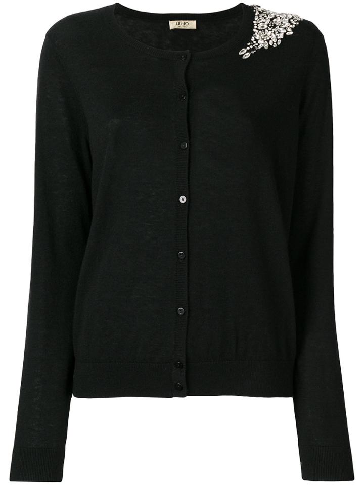 Liu Jo Embellished Shoulder Cardigan - Black