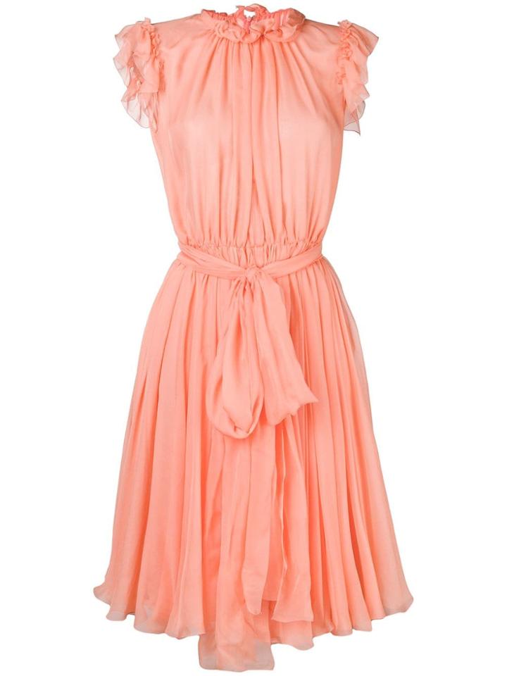 Dolce & Gabbana Pleated Midi Dress - Orange