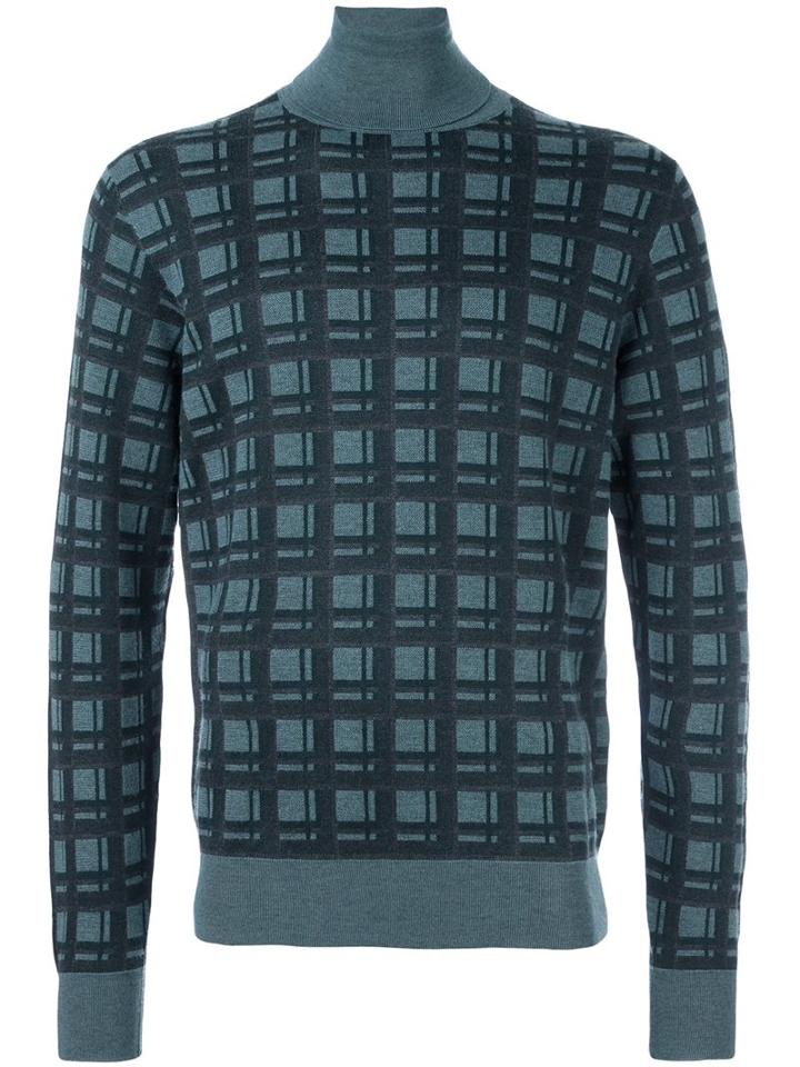 Brioni Checked Pattern Pullover