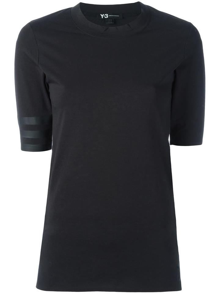 Y-3 Three Quarter Sleeves T-shirt, Women's, Size: Large, Black, Organic Cotton/spandex/elastane